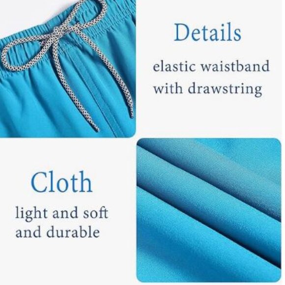 Biwisy Mens Swim Trunks Quick Dry with Mesh Lining Funny Beach Short NWT - Picture 4 of 4